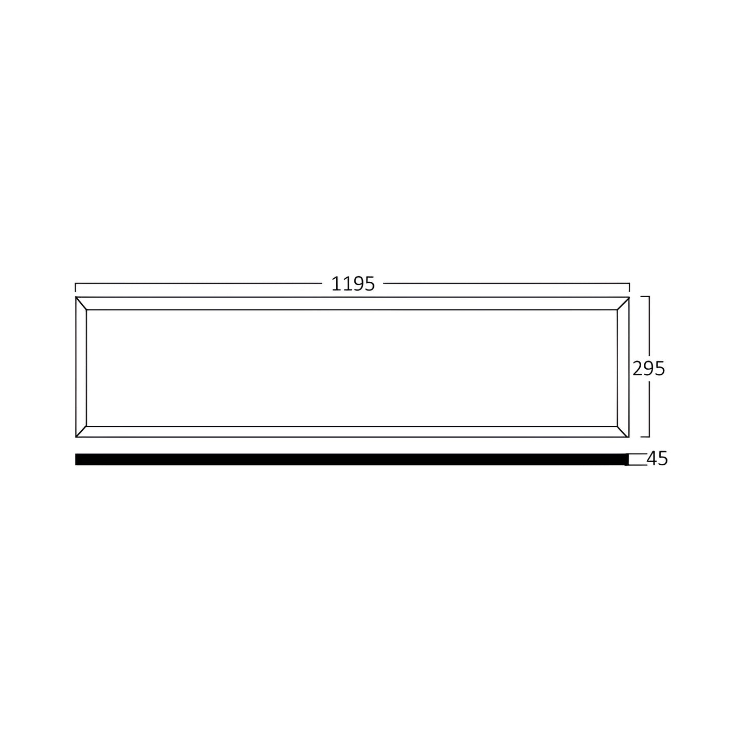 Braytron Panelled Sl 50W 295X1195 Bijeli 6500K Nadgradni Led Panel