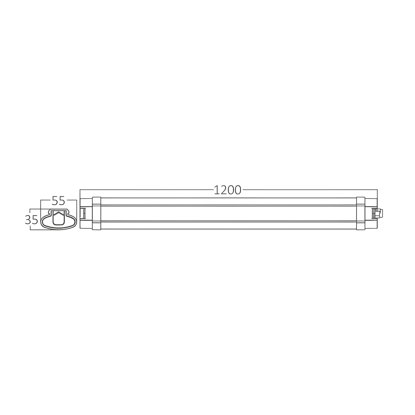 Braytron Proline Ips 36W 3000K Ip65 Led Vodotijesna Svjetiljka