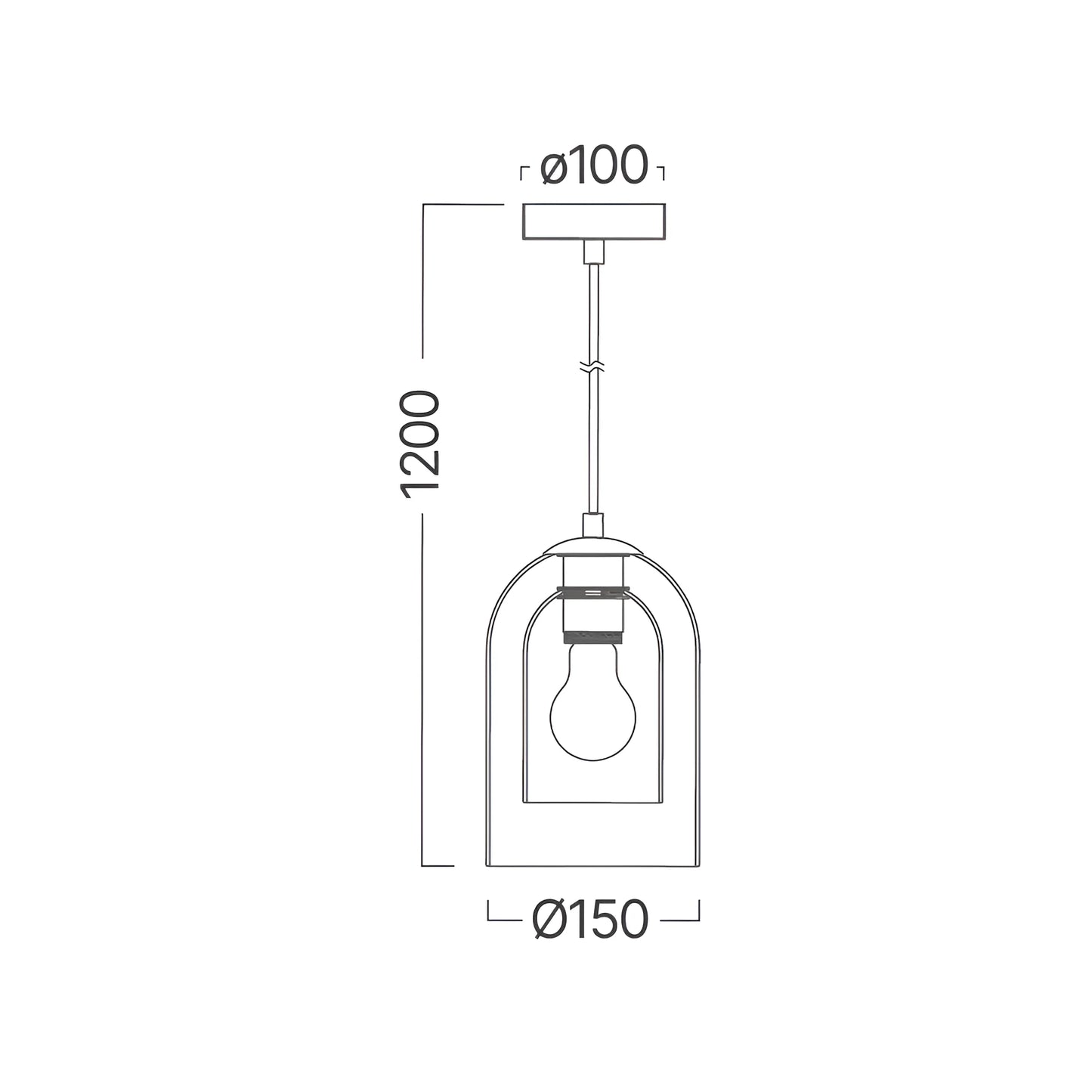 Braytron S004R 1H 1Xe27 Dimljeno Siva Dekorativna Visilica