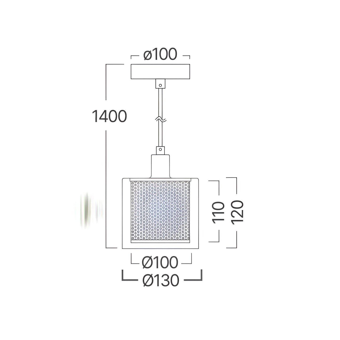Braytron S008R 1H 1Xe14 Silver Dekorativna Visilica