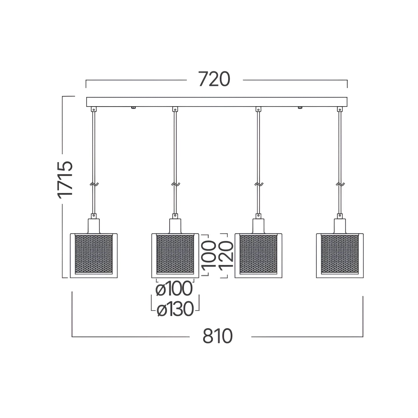 Braytron S008S 4H 4Xe14 Slv Dekorativna Visilica