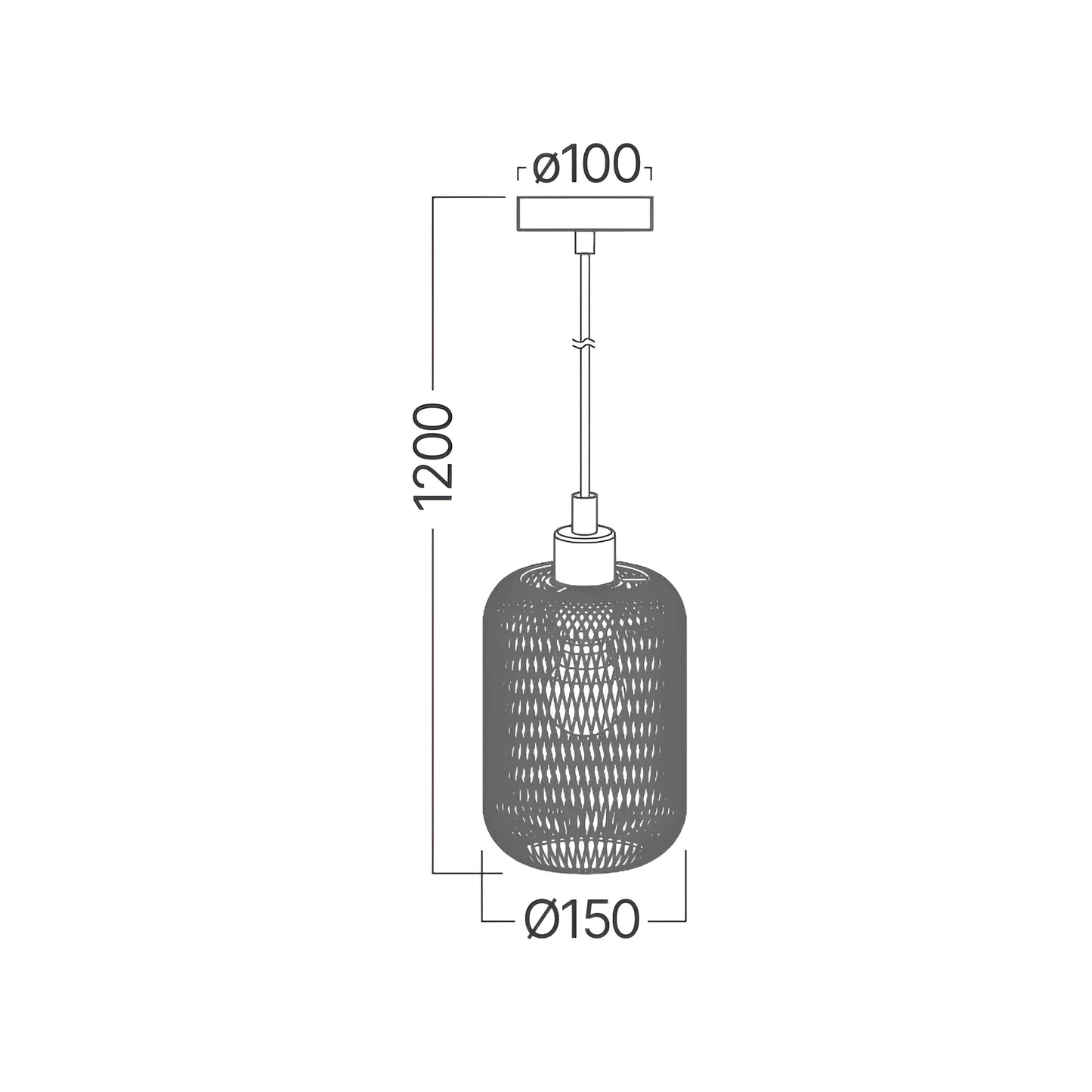 Braytron W001R 1H 1Xe27 Drvo Dekorativna Visilica