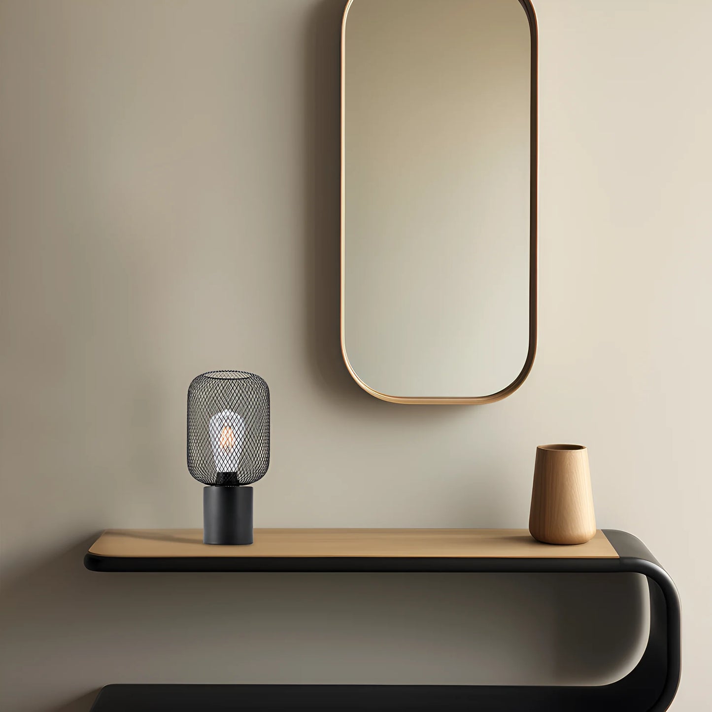 Braytron W001T 1H 1Xe27 Drvo Dekorativna Stolna Lampa