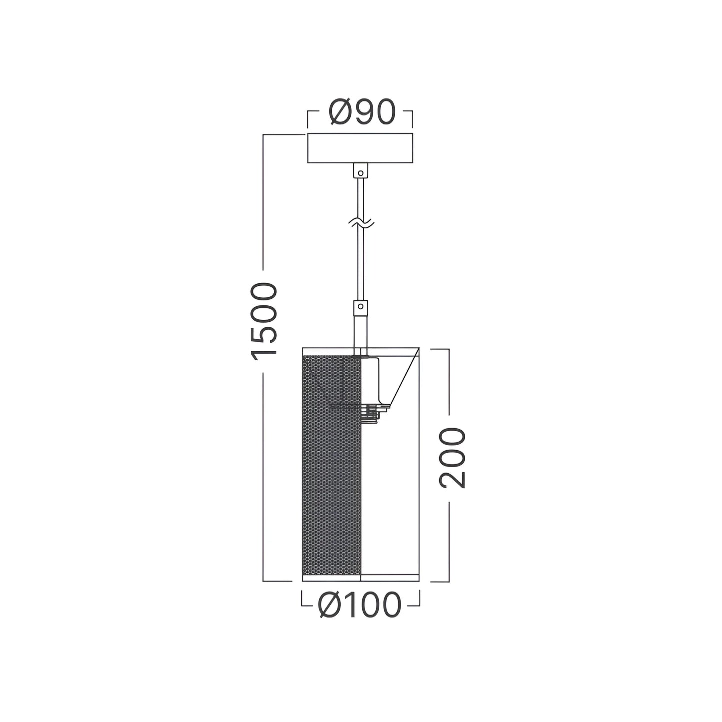 Braytron W002R 1H 1Xe14 Crna Dekorativna Visilica