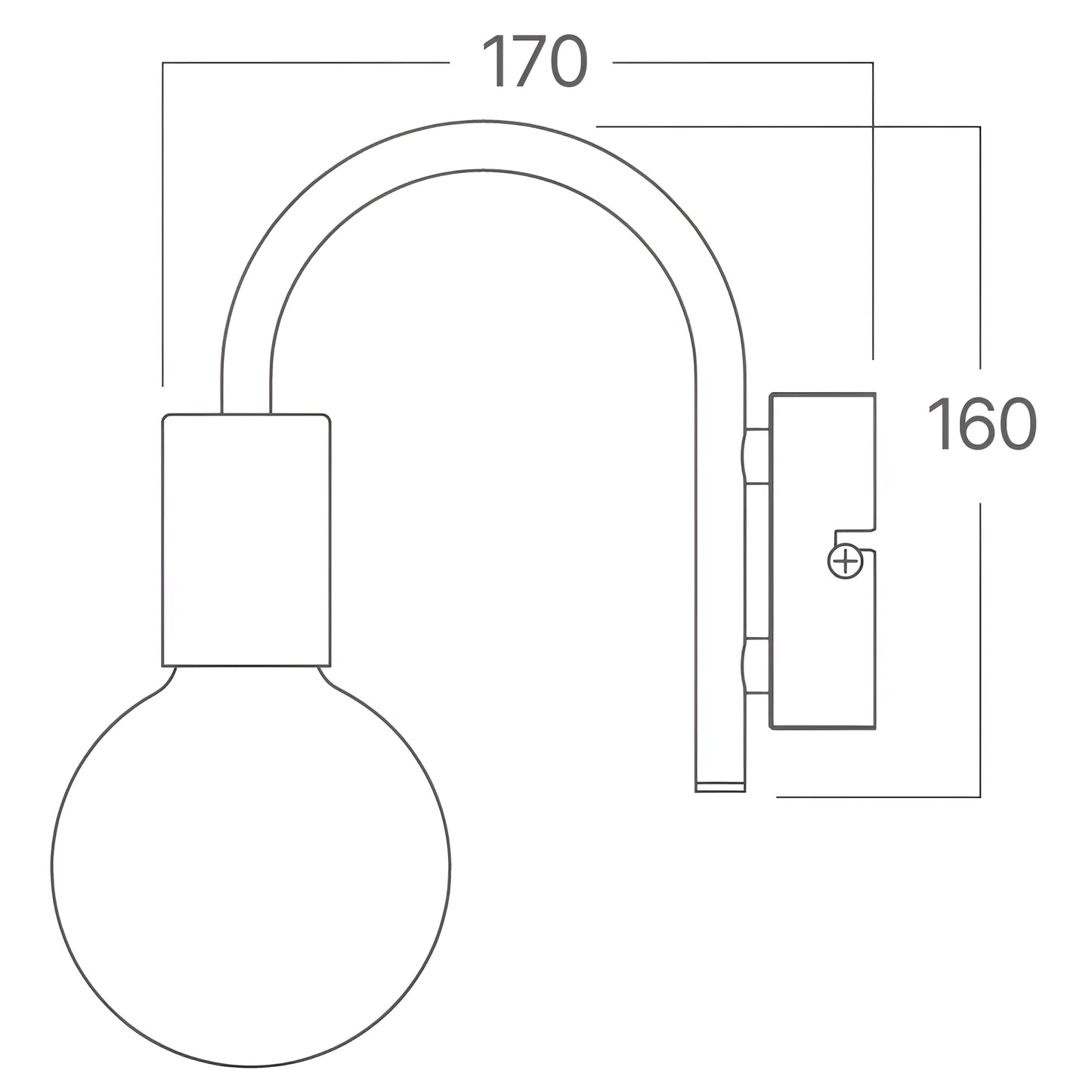 Braytron G003W 1H 1Xe27 Crna Dekorativna Svjetiljka