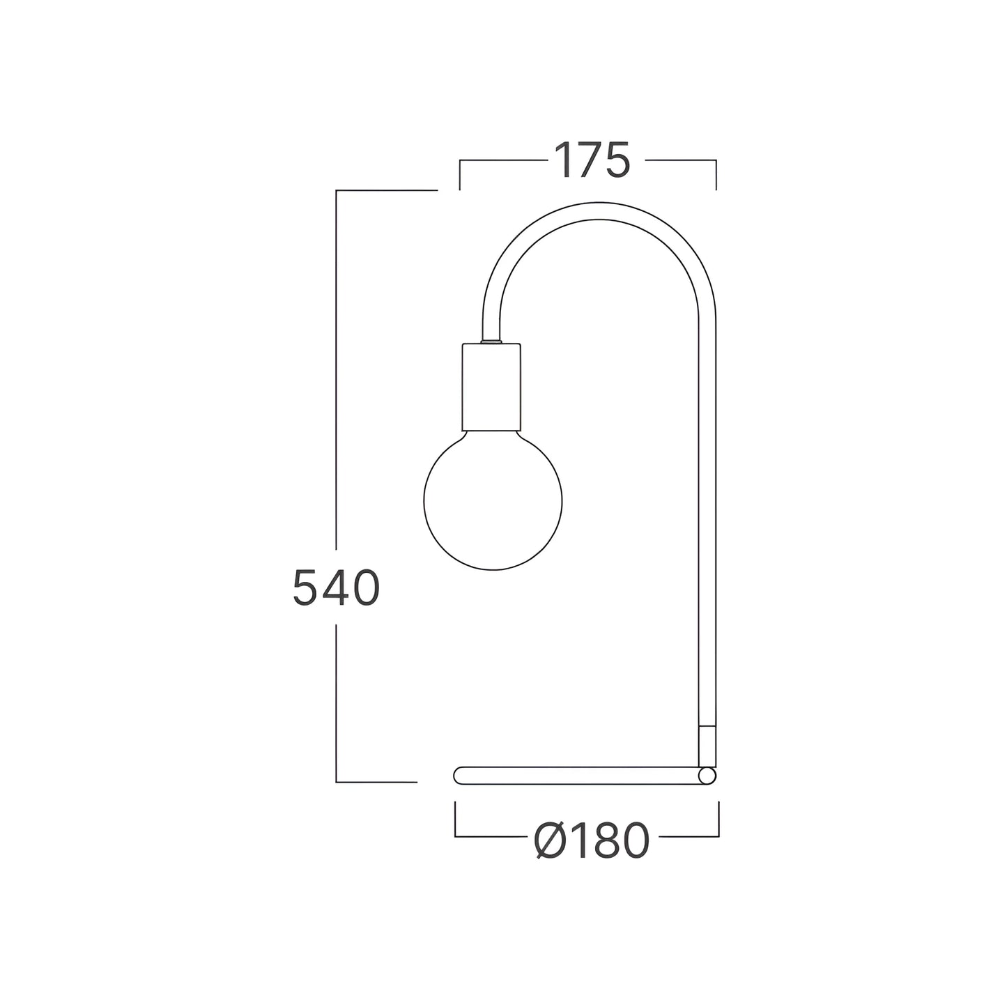 Bry-G003T-1H-1Xe27-Black-Decorative Luminaire