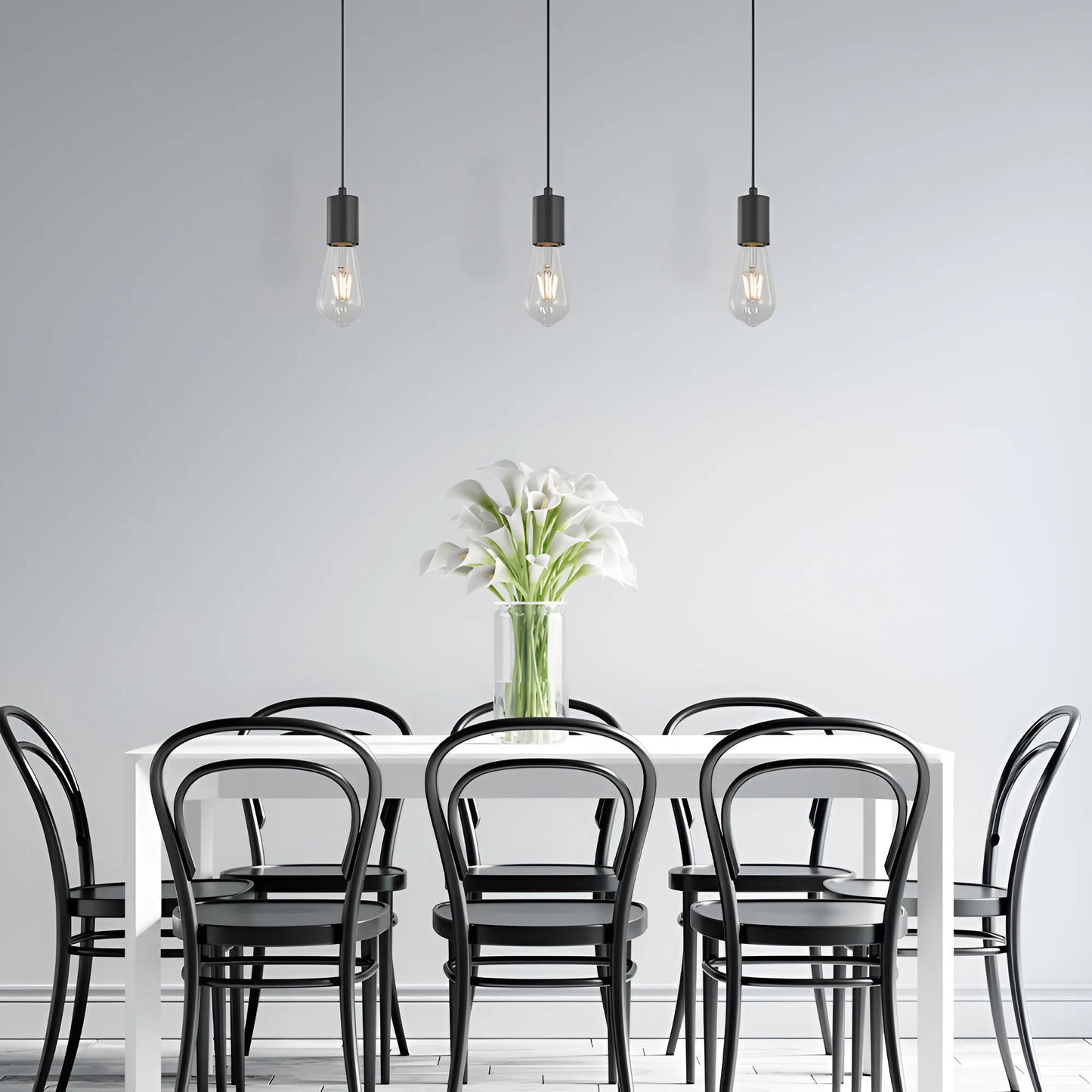 Bry-G006S-3H-3Xe27-Black-Decorative Lamp