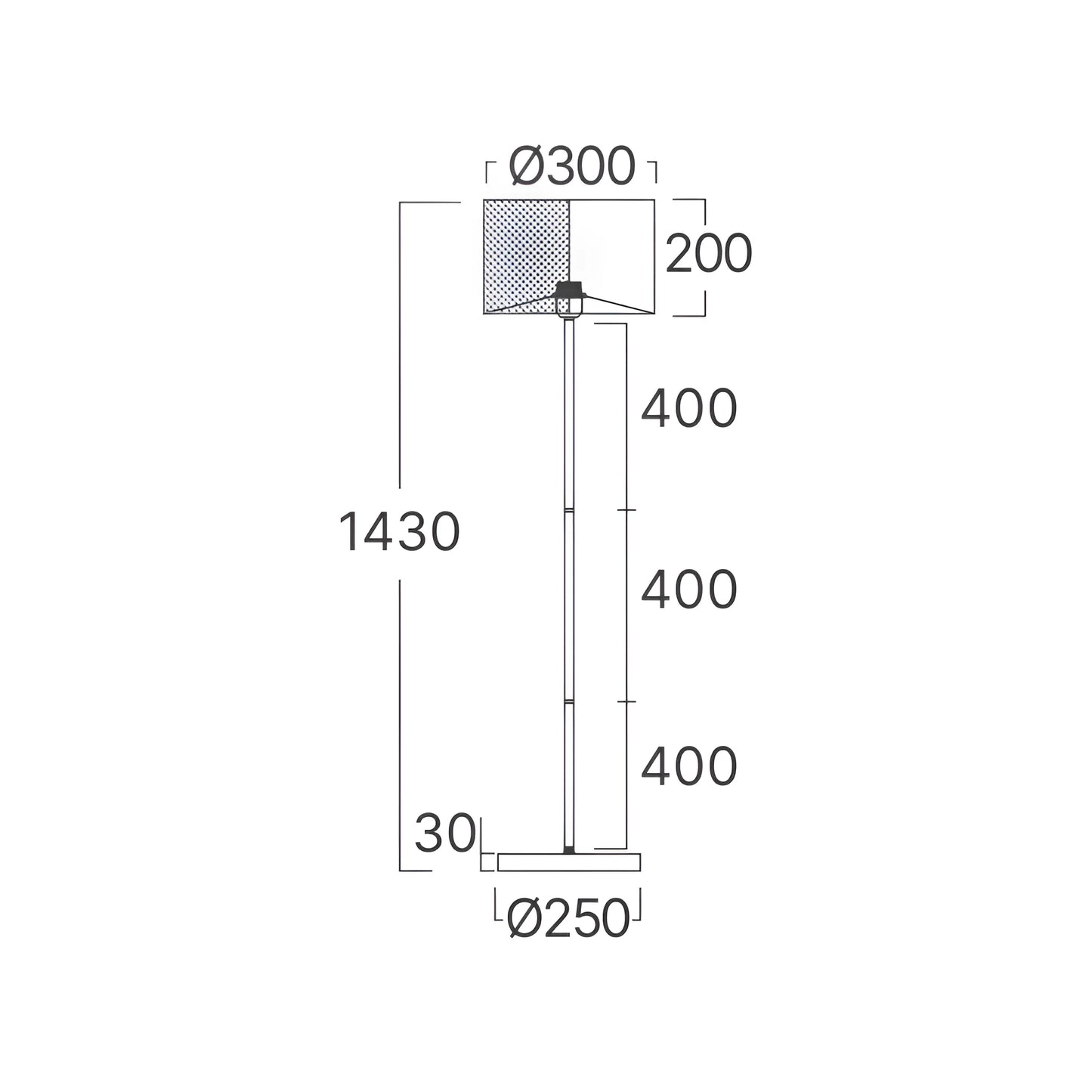 Braytron F001T 1H 1Xe27 Crna Podna Lampa