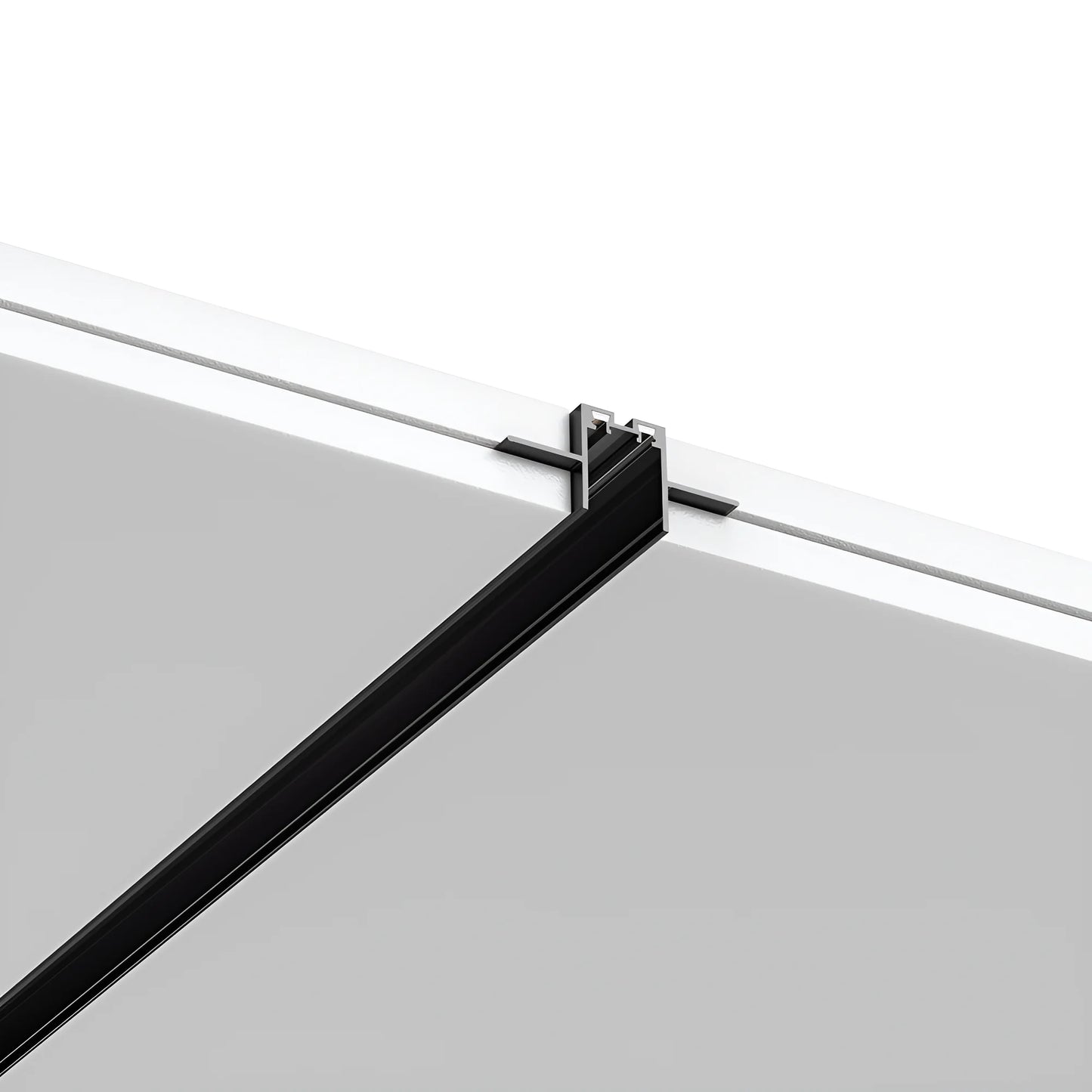 Bry-M04-Tr02-1M-48Vdc-Black-Slim-Recessed Magnetic Track