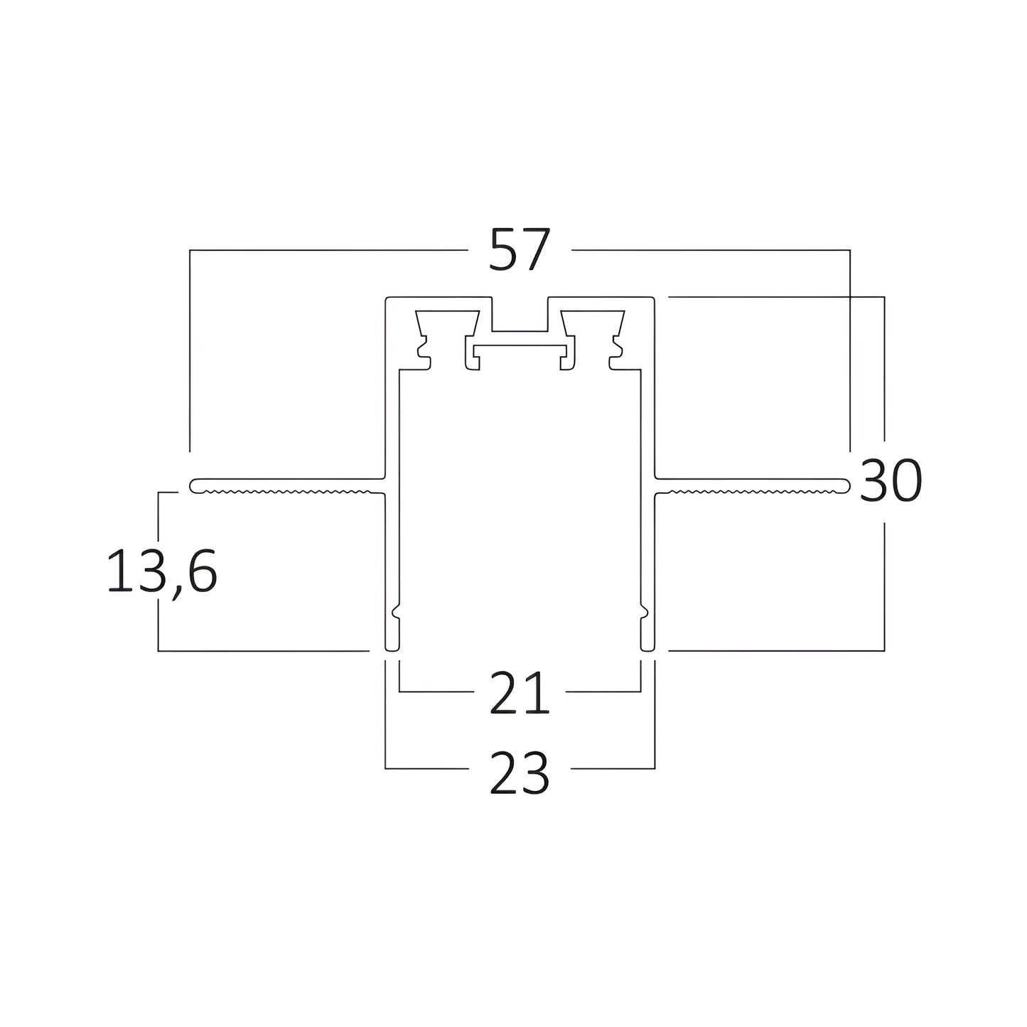 Braytron M04 Tr02 2M 48Vdc Crna Slim Ugradna Magnetna Šina