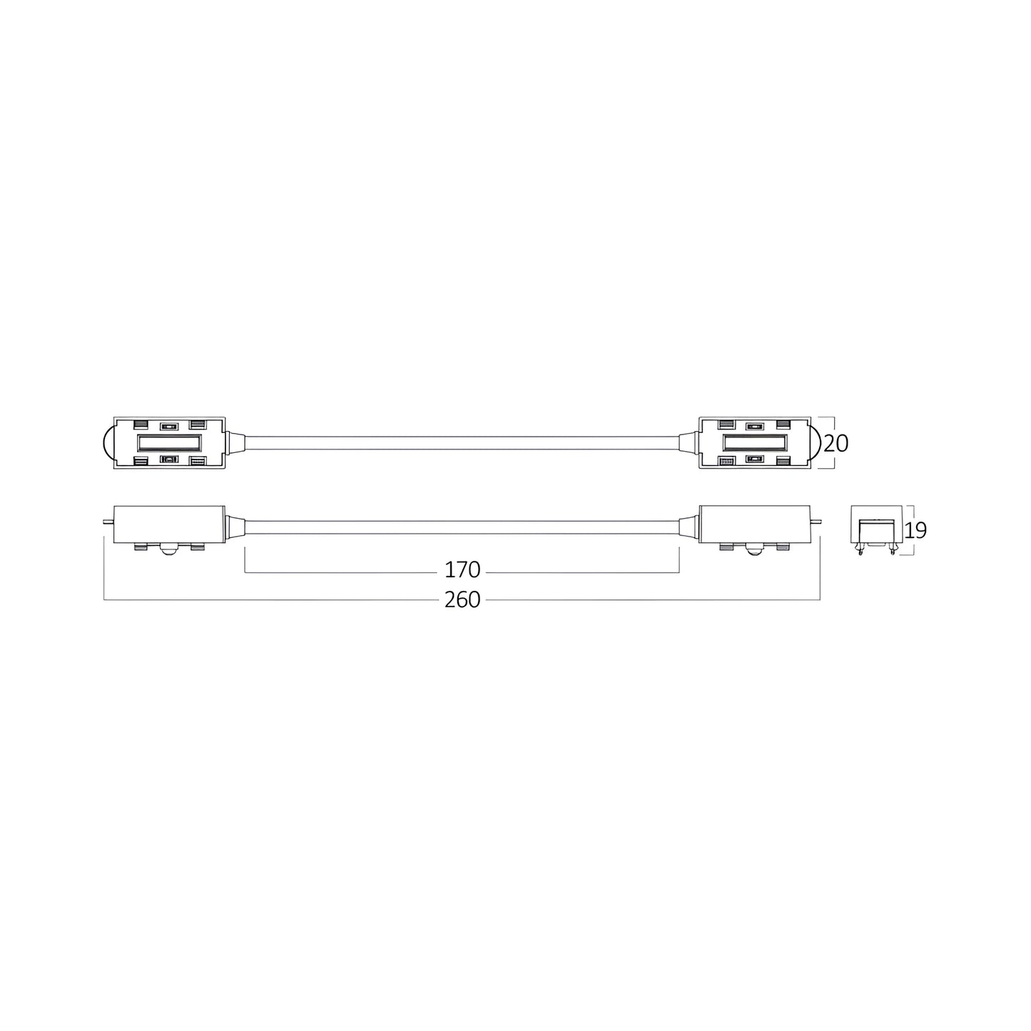 Bry-M04-M06-M07-Sc01-48Vdc-Black-Slim-Magnetic Connector