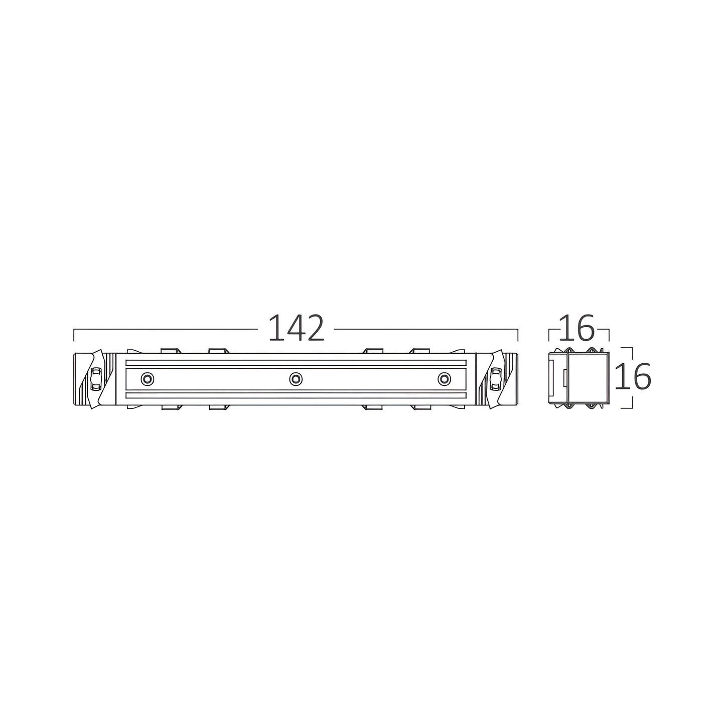 Bry-M01-M02-M03-St01-48Vdc-2-Black-Magnetic Track Connector Right