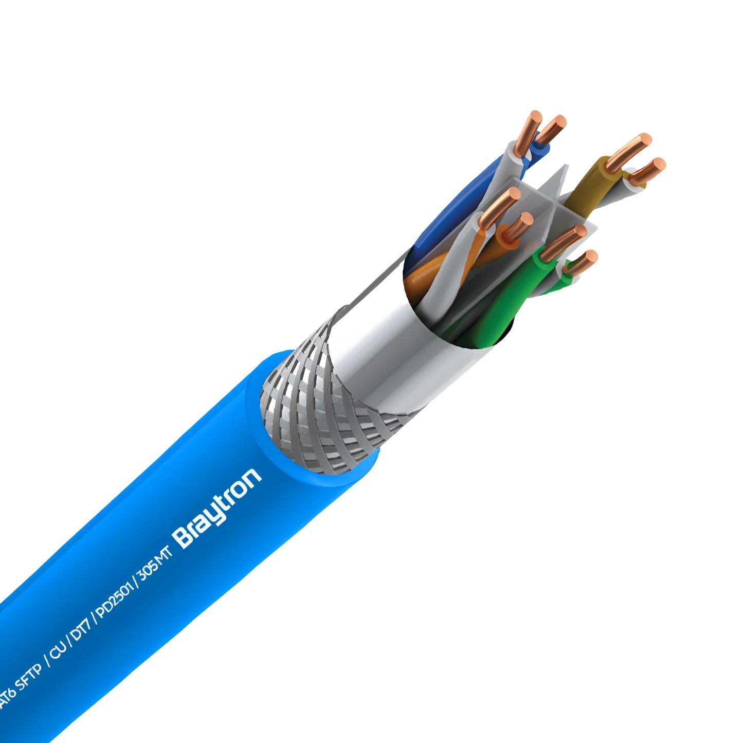 Braytron Data Cat6 Sftp Dt7 Cu Sivi 305M Kabel