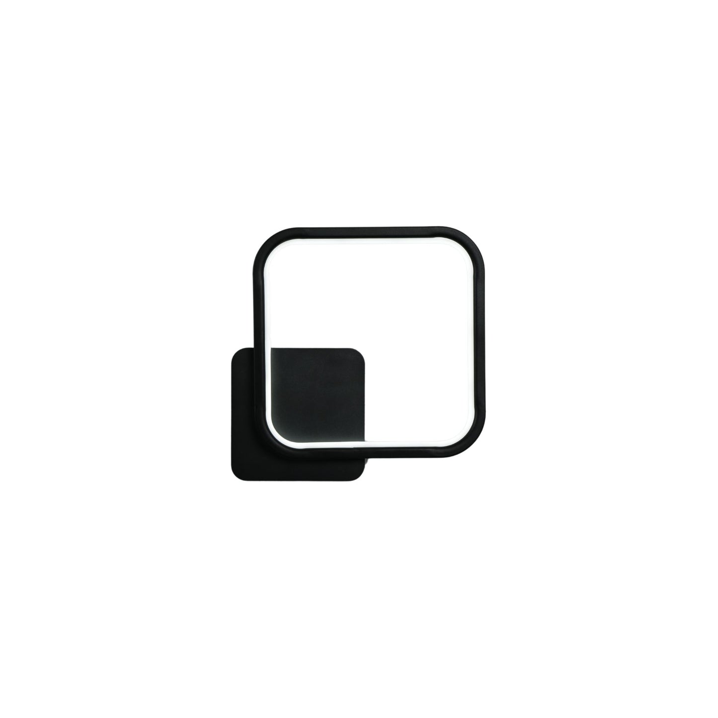 Zidna svjetiljka GLOW, crna, 12W, 3000K/4000K/6000K, DIP switch, kvadratni model