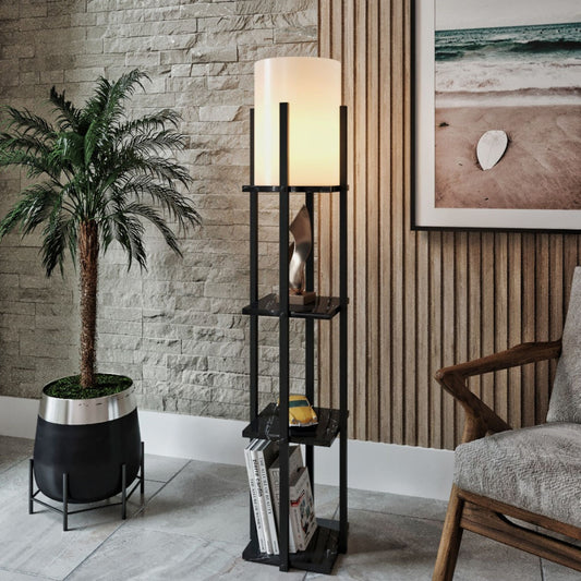 NORA PODNA LAMPA CRNA E27