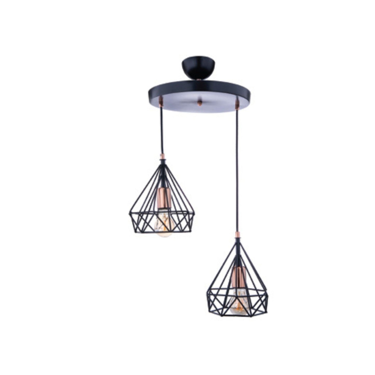 EDITA-2 VISILICA CRNA/BAKAR 2XE27 MAX.60W 30*H70CM