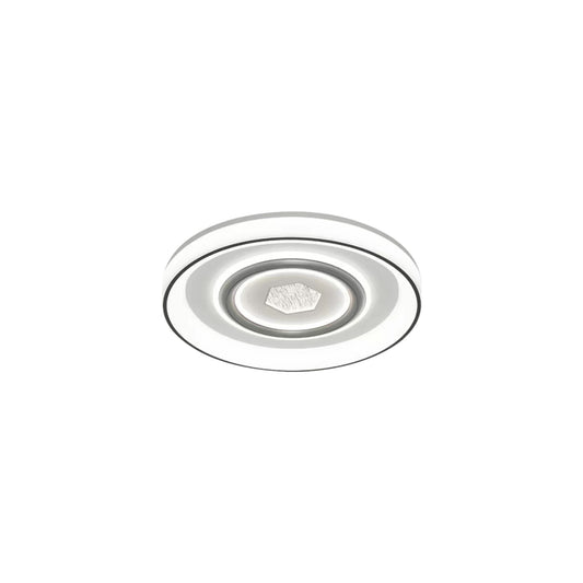 Cleo LED plafonjera, 68W, bijelo-siva, 6800lm, D500*H70, memorijski upravljač, CCT sa infracrvenim daljinskim upravljačem