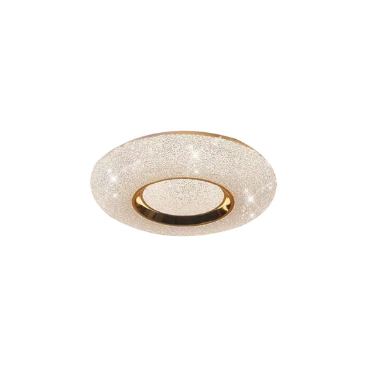 Crystal sand LED plafonjera 60W, zlatna, 5800lm, D500*H70mm, memorijski upravljač, CCT sa infracrvenim daljinskim upravljačem