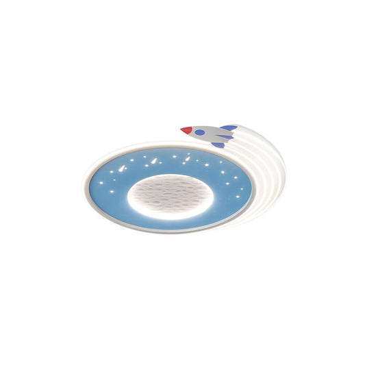 Aeron dječija LED plafonjera 96W,3CCT sa daljinskim upravljačem,510xH70mm, plava