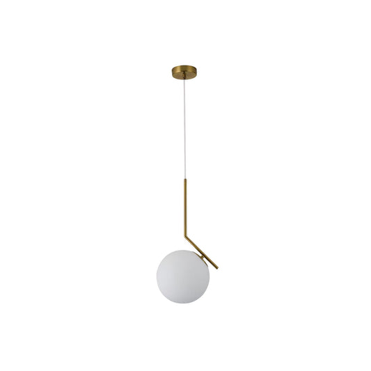 ANYA visilica, 1xE14, 20xH150 cm, opal kugla fi15 cm, zlatna