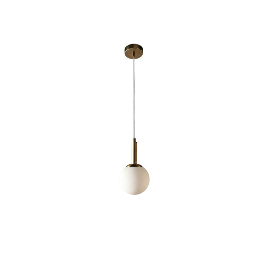 ANYA-1L visilica, 1xE14, 15xH150 cm, opal kugla fi15 cm, zlatna