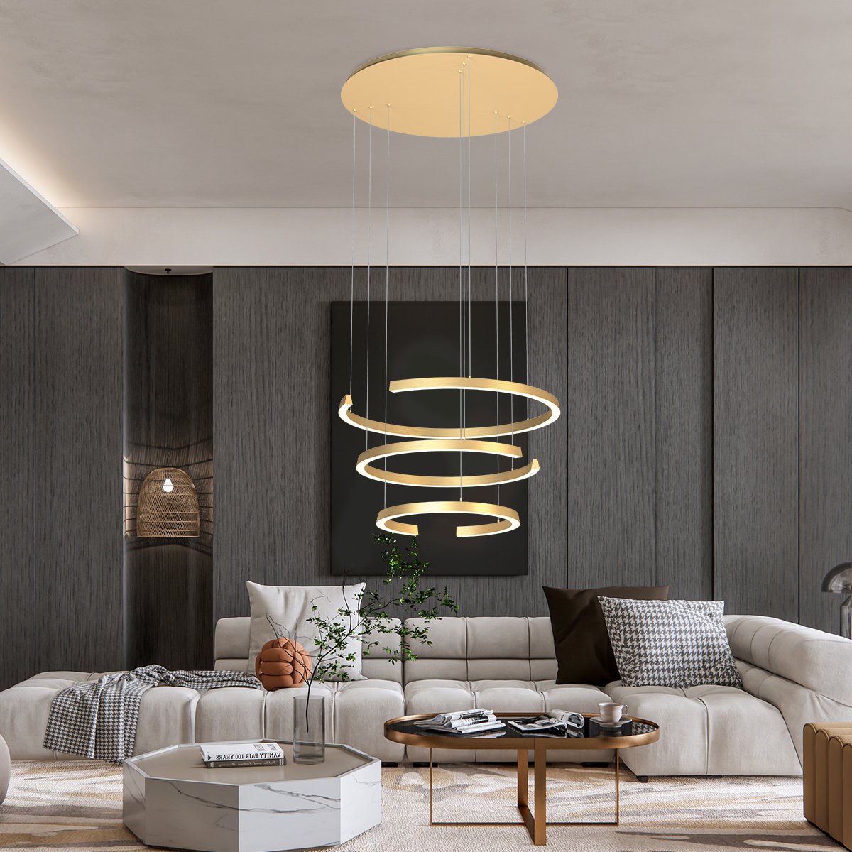 Chandelier LED Wilkinson MSL-3529-3 gold