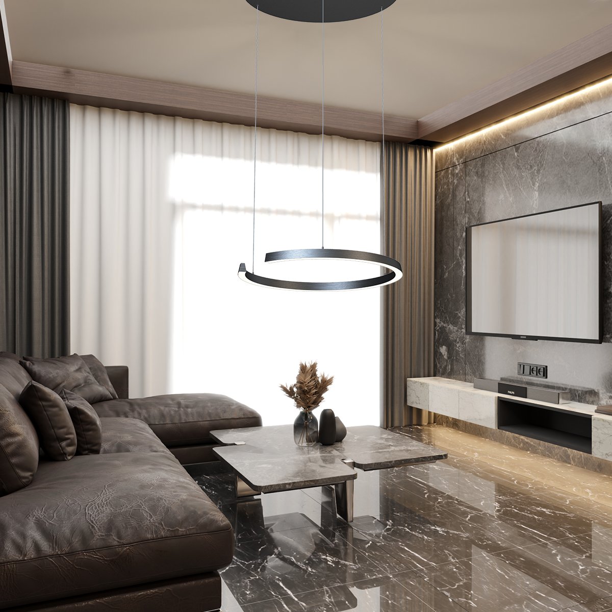 Chandelier LED Wilkinson MSL-3529-1 black